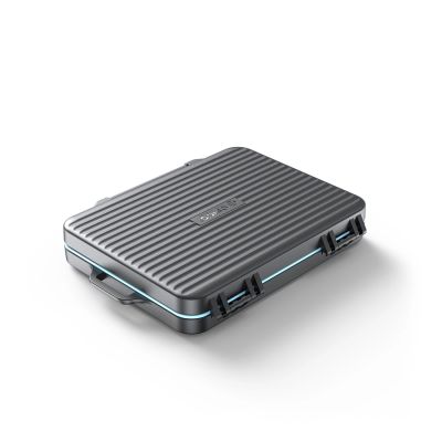 Speicherkartenetui Black für 2,5"-SSD, 2,5"-HDD, M.2-SSD, SD-Karte, Micro-SD-Karte, CompactFlash-Karte und Kartenleser