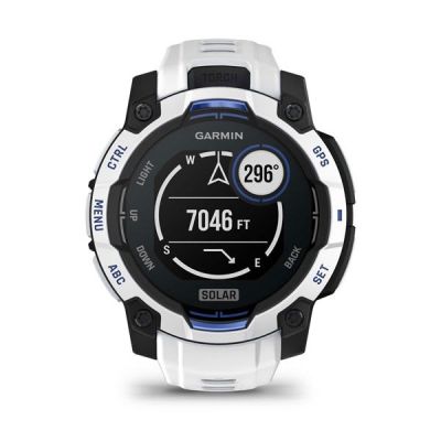 8. GARMIN Instinct 3 45mm SOLAR Whitestone Smartwatch