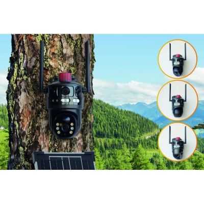 8. Duale 4G-Außenkamera (3 MP + 3 MP) + Solarpanel Technaxx TX-329