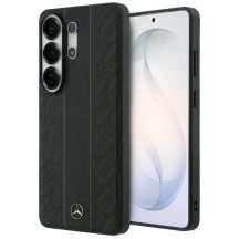 MagSafe-Hülle mit Mercedes Lorbeerblatt-Motiv und vertikalen Streifen für Samsung Galaxy S26 Ultra – Schwarz