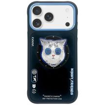 Nimmy Glasses Cool Cat MagSafe Hülle für iPhone 17 Pro Max – Schwarz und Blau
