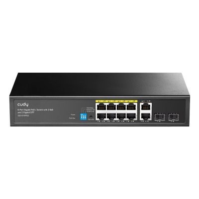 6. CUDY GS1010PS2 8-Port-GbE-PoE-Switch mit 2 Ports