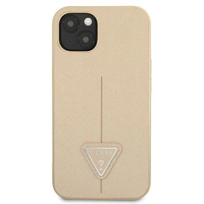 3. Guess GUHCP13SPSATLE iPhone 13 mini 5,4 "beige / beige Hardcase SaffianoTriangle Logo