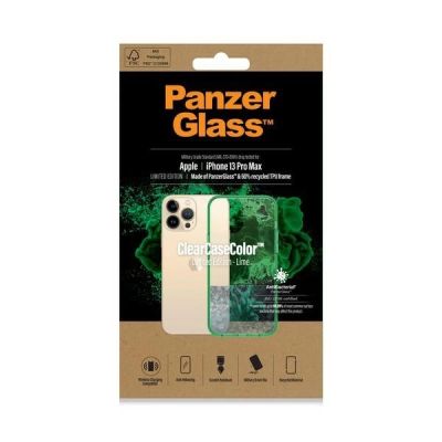 6. PanzerGlass ClearCase Antibakterielle, in Militärqualität zertifizierte Hülle für iPhone 13 Pro Max – Transparentes Grün