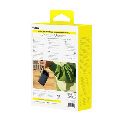 4. Baseus EnerFill FC31 20000 mAh 22,5 W Powerbank mit Digitalanzeige und 2 integrierten Kabeln (USB-C + Lightning) - Schwarz