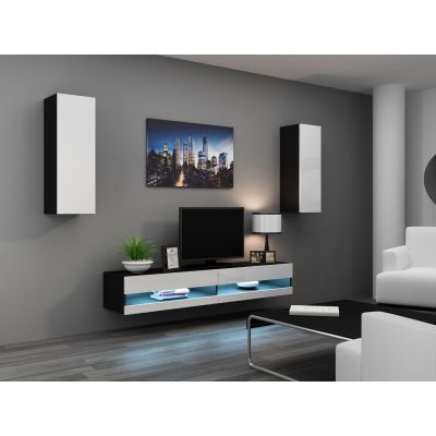 9. TV-Schrank VIGO NEW '140' 30/140/40 schwarz/weiß flach
