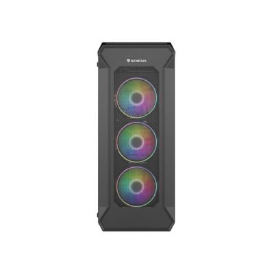 36. NATEC Genesis Irid 505 ARGB NPC-1518 Gehäuse (ATX, Micro-ATX, Mini-ITX; Schwarz)