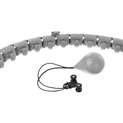 13. HULA HOP MIT MASSAGEGERÄT UND GEWICHT GRAU ENERO FIT