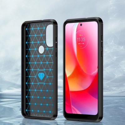4. Carbon Case Flexible Hülle Motorola Moto G Power 2022 schwarz