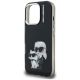 6. Karl Lagerfeld IML Aquarelle Karl & Choupette & Logo Hülle für iPhone 16 Pro Max - Schwarz