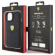 8. Ferrari Quilted Metal Logo-Hülle für iPhone 15 – Schwarz