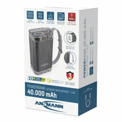 15. Ansmann PB4100 Lithium-Polymer (LiPo) 40000 mAh Silber