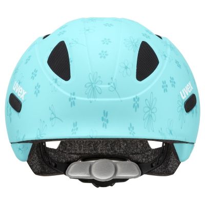 3. Uvex Oyo Style Blumenmuster, cyan matt, Kinderfahrradhelm 50-54
