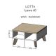 2. LOTTA 60 Wotan-Couchtisch + matt schwarz