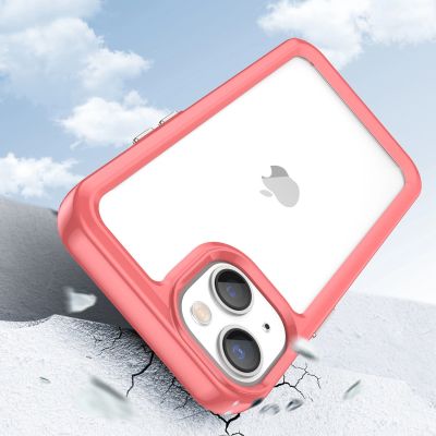 3. Outer Space Case iPhone 14 Plus Hardcover mit Gelrahmen rot