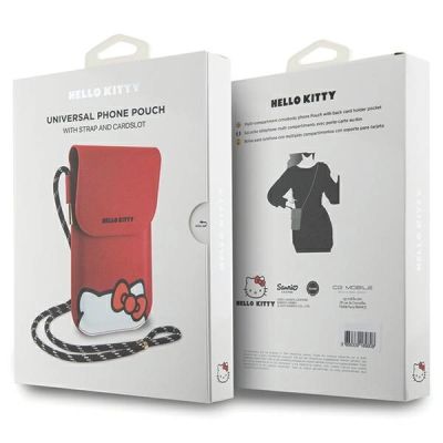 6. Hello Kitty Ledertasche „Hiding Kitty Cord“ – Rot