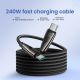 4. Joyroom Pioneer Series SA31-CC5 USB-C / USB-C 240W Kabel 1,2m - Schwarz