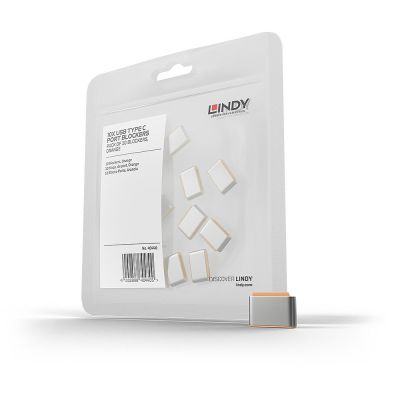 2. LINDY USB Typ C Port Schloss orange 10 Stück