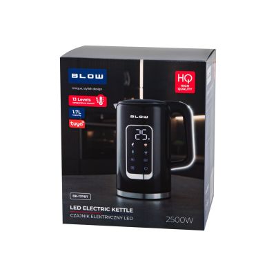 5. Schwarzer Wasserkocher mit Display, 2500 W, BK-17PBT BLOW, WLAN, TUYA