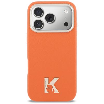 3. Karl Lagerfeld MagSafe Hülle mit Karl-Kopf-Logo für iPhone 17 Pro Max – Orange