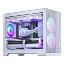 PHANTEKS XT M3 PC-Gehäuse, Mini-Gehäuse, mATX, RGB, gehärtetes Glas – inkl. 3 x 120-mm-Lüfter, weiß