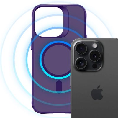 7. 3mk Smoke MagCase für iPhone 16 Pro – Lila