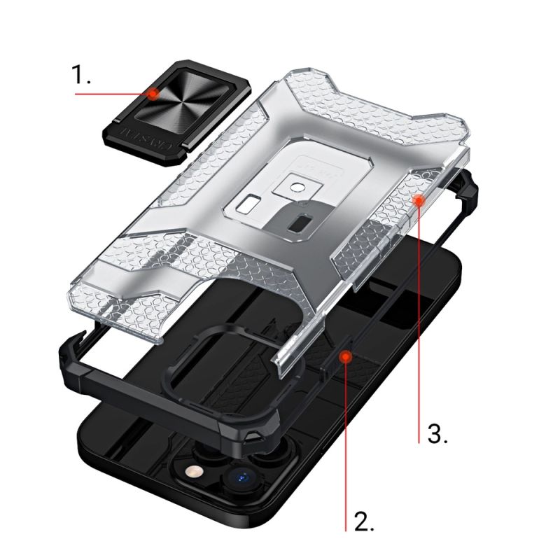 6. Crystal Ring Case robuste Kickstand TPU/PC Panzer Handyhülle Hard Case für iPhone 12 Pro Max blau