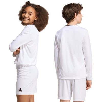 4. adidas Entrada 26 Long Sleeve Jersey Kindertrikot, weiß, KF5874