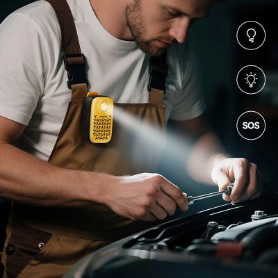 8. Joyroom Maya JR-MS03 tragbarer Bluetooth-Lautsprecher mit integrierter Taschenlampe, widerstandsfähig – gelb