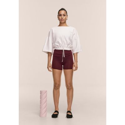 5. CASALL Damen Crop-Top aus schwerer Baumwolle, Weiß