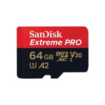 SanDisk EXTREME PRO 64 GB 200/90 MB/s MicroSDXC-Speicherkarte A2 C10 V30 UHS-I U3