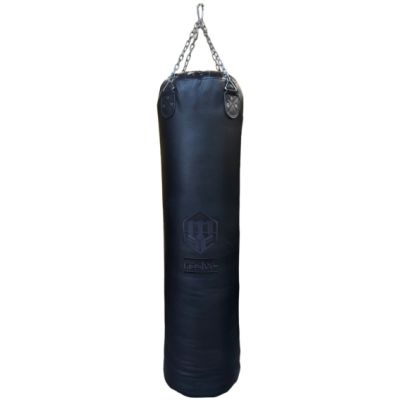 Boxsack aus Leder, 140 cm x 40 cm, gefüllt - WWS-14040-1H, schwarz