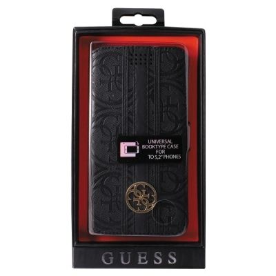 4. Guess 4G Heritage Book Universal L Hülle (4,6" - 5,2") - Schwarz