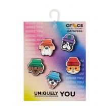 Crocs Jibbitz™ Hunde in Hüten 5er-Pack Pins 10012184