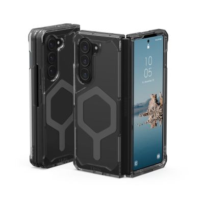 8. UAG Urban Armor Gear Plyo Pro Hülle für Samsung Galaxy Z Fold5, Aschgrau (transparent)/Weltraumgrau