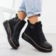 5. Schwarze Damen-Lederstiefeletten mit Keilabsatz Filippo DBT6452