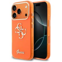 Guess IML 4G Script Metallhülle für iPhone 17 Pro – Orange