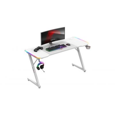 7. Huzaro Hero 3.3 Weißer RGB-Gaming-Schreibtisch