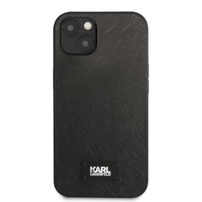 3. Karl Lagerfeld KLHCP13MSFMP2K iPhone 13 6.1" Hardcase schwarz/schwarz Saffiano Plaque