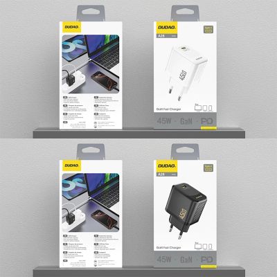 4. Dudao A28 45W GaN USB-C Wandladegerät - Weiß