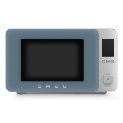 Smeg MOC02SBMEU Mikrowelle, blau, Kombi-Mikrowelle für die Arbeitsplatte, 27 l, 900 W