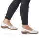 21. Rieker W RKR442B durchbrochene Lederschuhe weiß