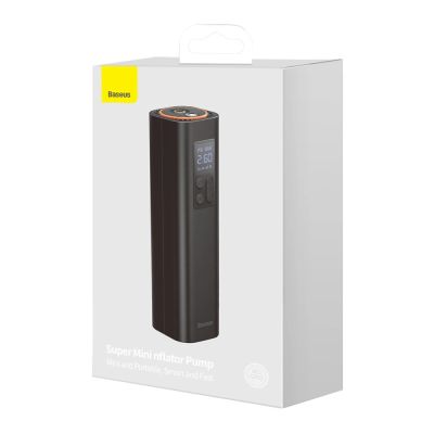 5. Baseus CRCQ000001 Mini-Reifenkompressor für Zigarettenanzünder – Schwarz