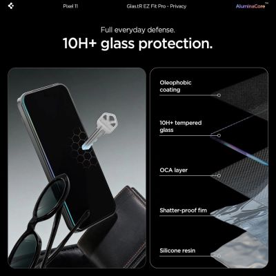 8. Spigen Glas.tR EZ Fit Pro HD 2er-Pack Sichtschutzglas für Google Pixel 10/11