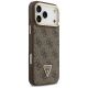 4. Guess 4G PU Dreieck-Logo & Standkamera Magsafe Hülle für iPhone 17 Pro Max - Braun