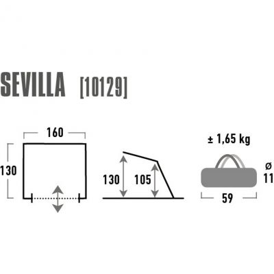 3. High Peak Sevilla Strandzelt Blaugrau 10129