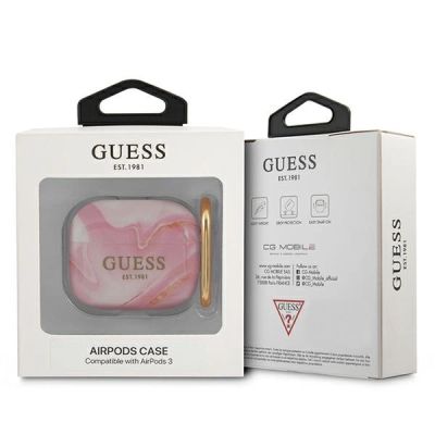 3. Guess GUA3UNMP AirPods 3 Cover Pink/Pink Marble Collection