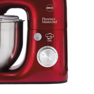 34. ELDOM WRK1250 Küchenmaschine, 800 W, mit verschiedenen Aufsätzen zum Schlagen, Mischen und Kneten, 5-Liter-Metallschüssel, 8 Geschwindigkeitsstufen + Pulsfunktion