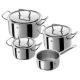 Set mit 4 Zwilling Twin Classic polierten Töpfen
