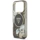 6. Guess IML Glitter Flowers Triangle MagSafe Hülle für iPhone 18 Pro Max / 17 Pro Max – Schwarz